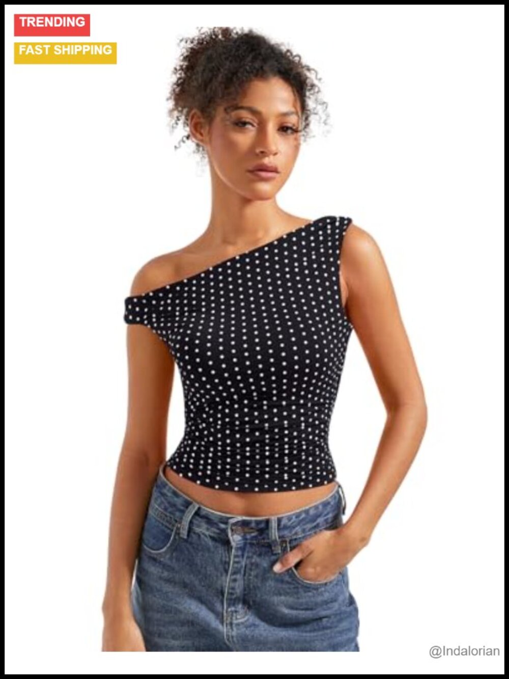 Off Shoulder Fitted Sleeveless Top Side Ruching Y2K Going Out
